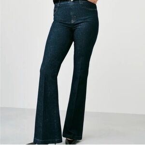 SPANX Dark Blue Flare & Wide Leg Jeans